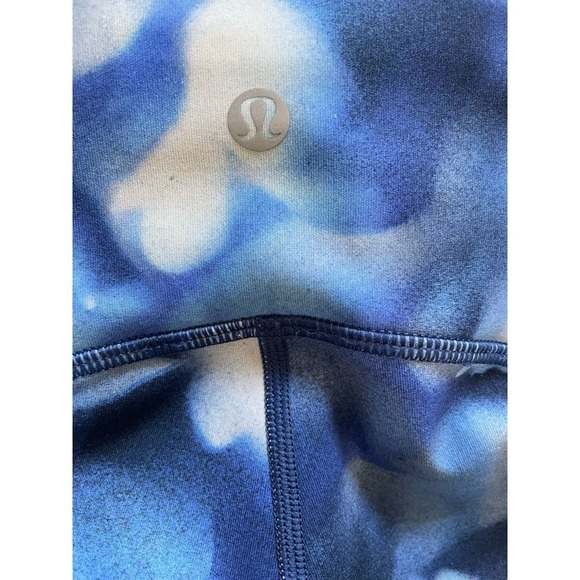 Lululemon Women’s Train Time Crop Leggings Blue Blossom Size 4 - Picture 4 of 7